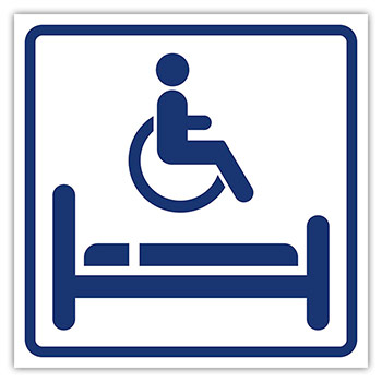 Тактильная пиктограмма «Комната длительного отдыха для инвалидов», ДС89